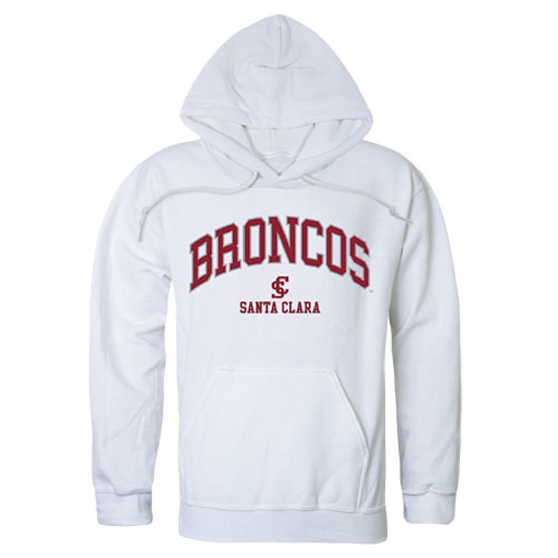 Santa Clara University Broncos Campus Hoodie Sweatshirt White-Campus-Wardrobe