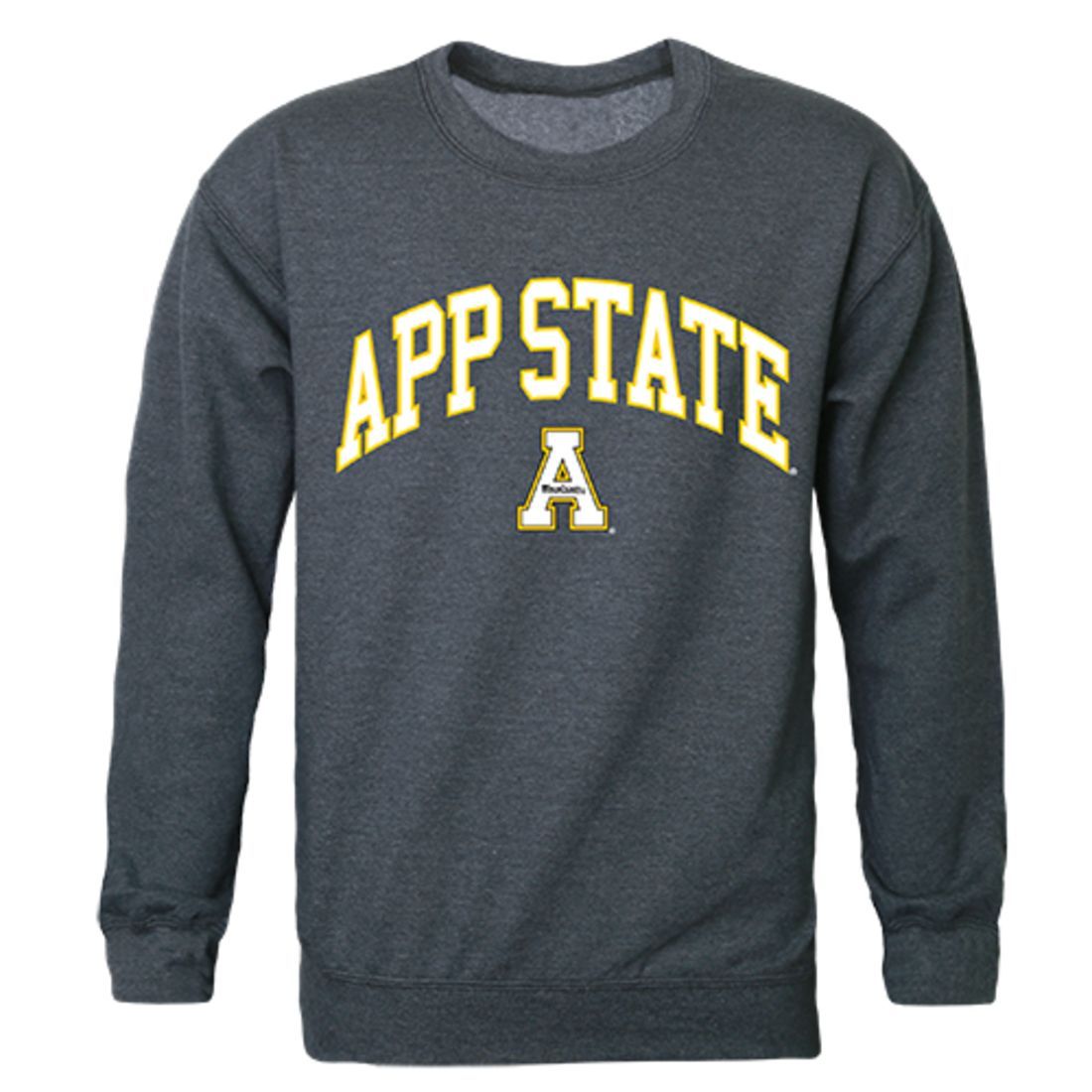 Appalachian App State University Campus Crewneck Pullover Sweatshirt Sweater Heather Charcoal-Campus-Wardrobe