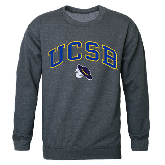 UCSB University of California Santa Barbara Campus Crewneck Pullover Sweatshirt Sweater Heather Charcoal-Campus-Wardrobe