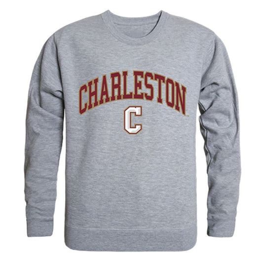 COFC College of Charleston Campus Crewneck Pullover Sweatshirt Sweater Heather Grey-Campus-Wardrobe