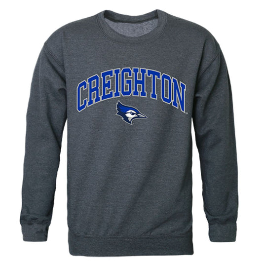 Creighton University Campus Crewneck Pullover Sweatshirt Sweater Heather Charcoal-Campus-Wardrobe