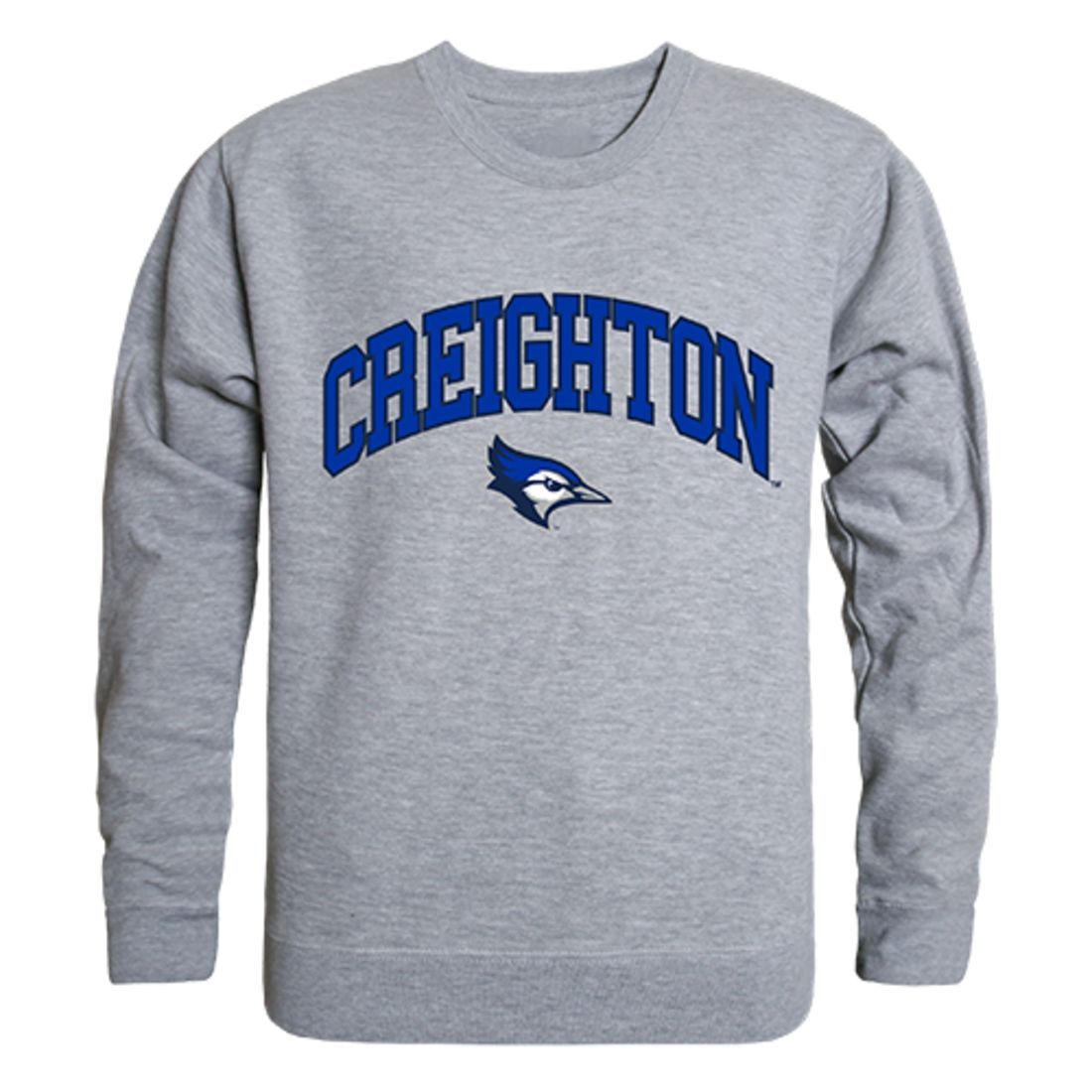 Creighton University Campus Crewneck Pullover Sweatshirt Sweater Heather Grey-Campus-Wardrobe