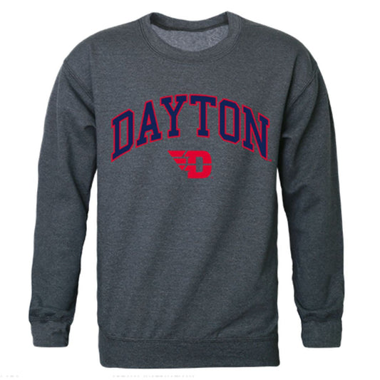 UD University of Dayton Campus Crewneck Pullover Sweatshirt Sweater Heather Charcoal-Campus-Wardrobe