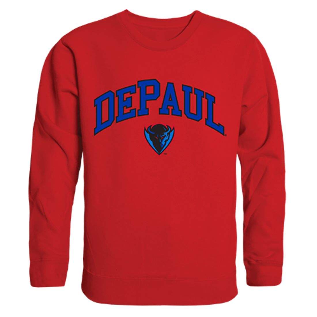 DePaul University Campus Crewneck Pullover Sweatshirt Sweater Red-Campus-Wardrobe
