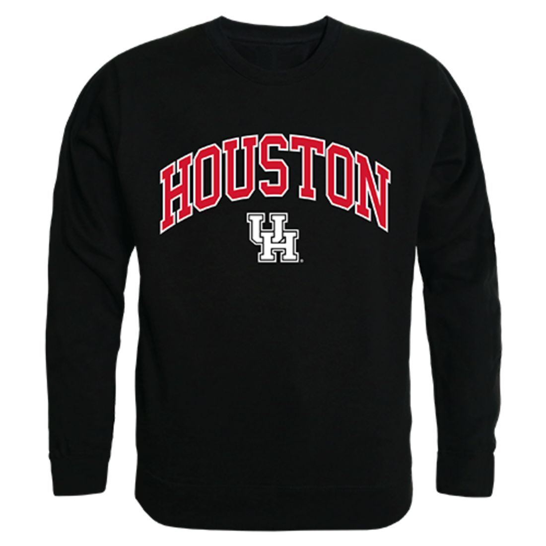 UH University of Houston Campus Crewneck Pullover Sweatshirt Sweater Black-Campus-Wardrobe