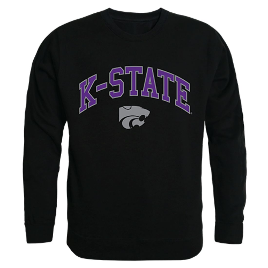 KSU Kansas State University Campus Crewneck Pullover Sweatshirt Sweater Black-Campus-Wardrobe