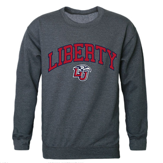 Liberty University Campus Crewneck Pullover Sweatshirt Sweater Heather Charcoal-Campus-Wardrobe