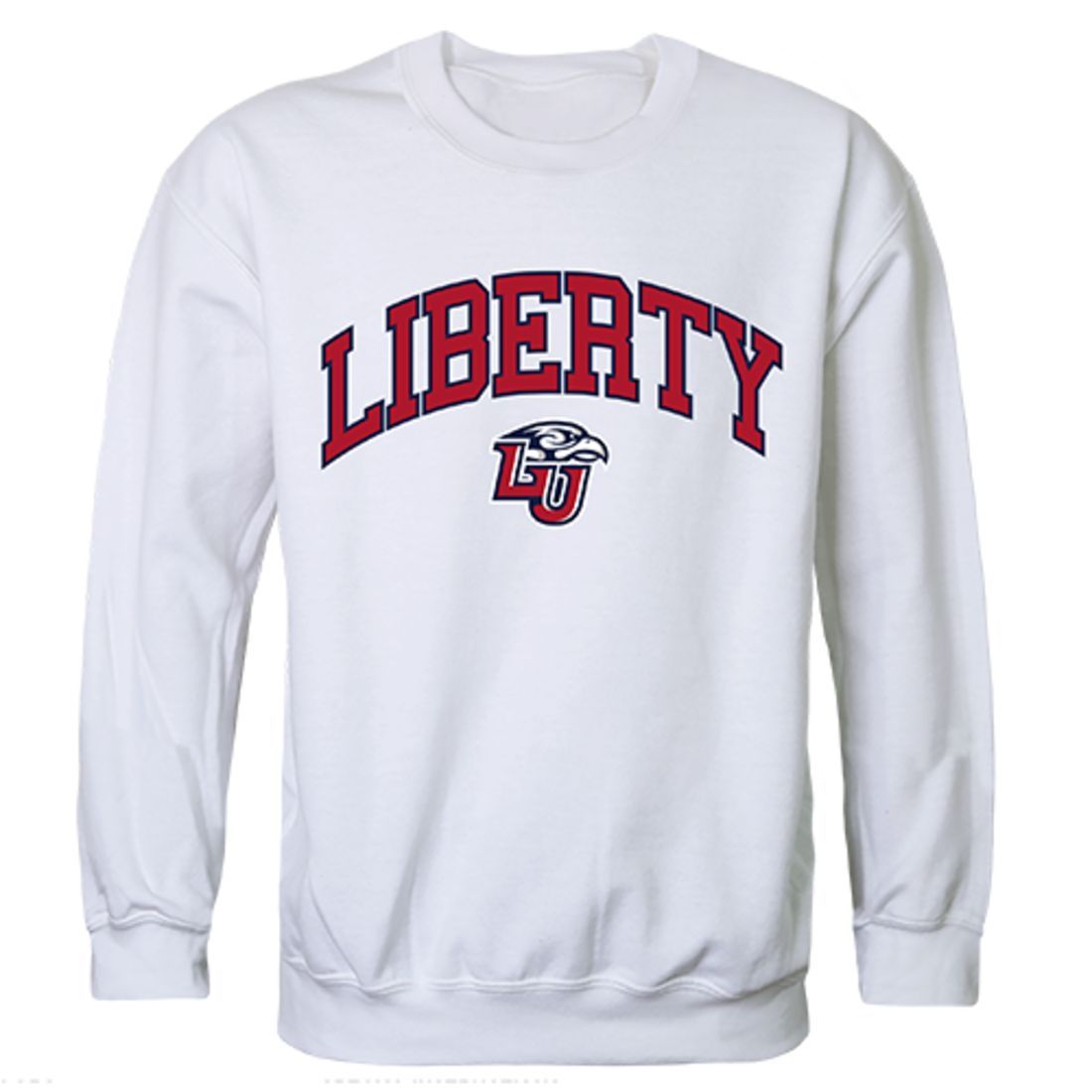 Liberty University Campus Crewneck Pullover Sweatshirt Sweater White-Campus-Wardrobe