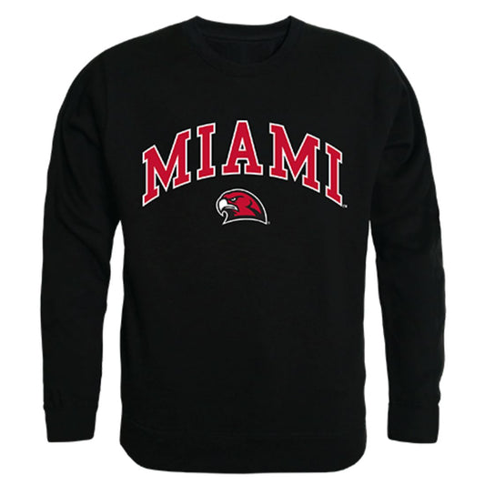 Miami University Campus Crewneck Pullover Sweatshirt Sweater Black-Campus-Wardrobe