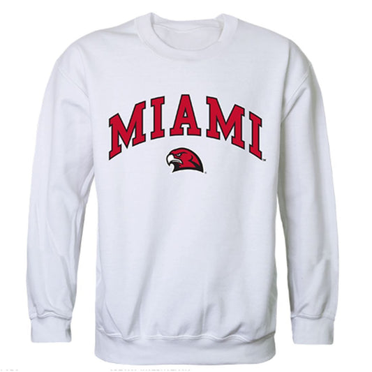 Miami University Campus Crewneck Pullover Sweatshirt Sweater White-Campus-Wardrobe