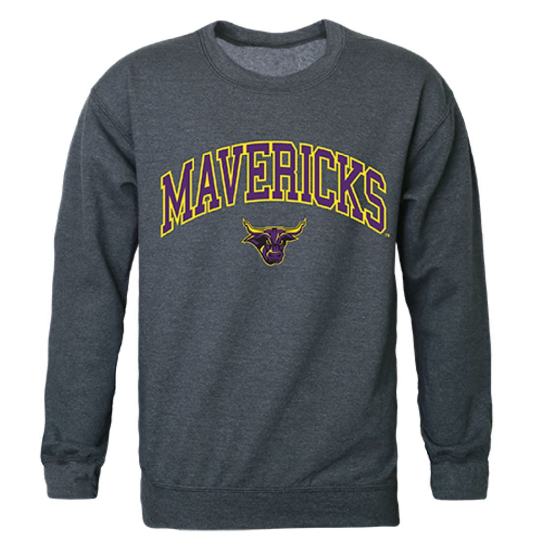 MNSU Minnesota State University Mankato Campus Crewneck Pullover Sweatshirt Sweater Heather Charcoal-Campus-Wardrobe