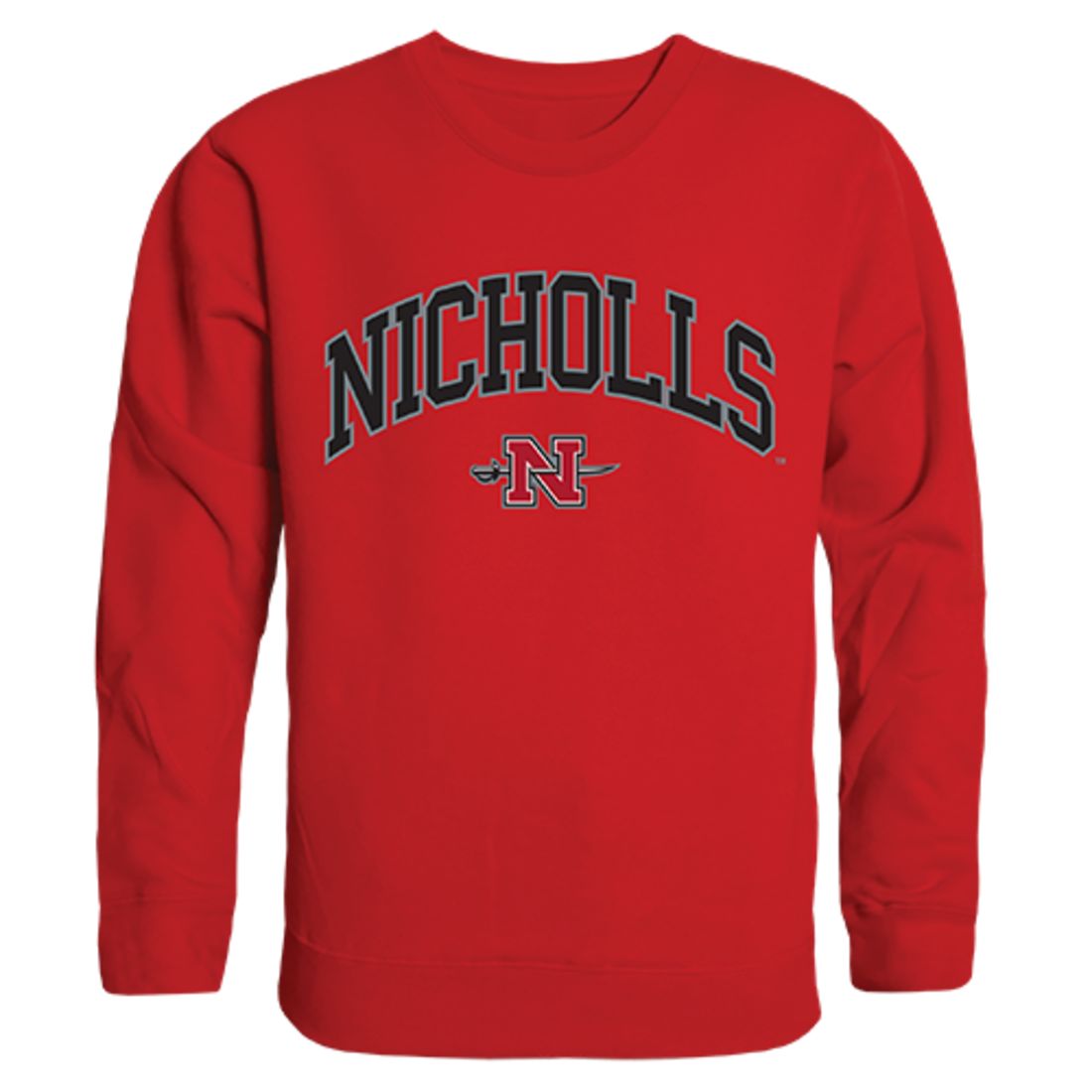 Nicholls State University Campus Crewneck Pullover Sweatshirt Sweater Red-Campus-Wardrobe