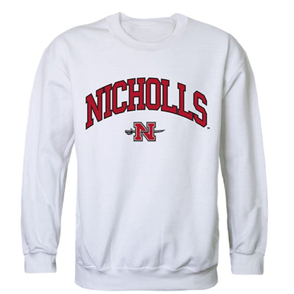 Nicholls State University Campus Crewneck Pullover Sweatshirt Sweater White-Campus-Wardrobe