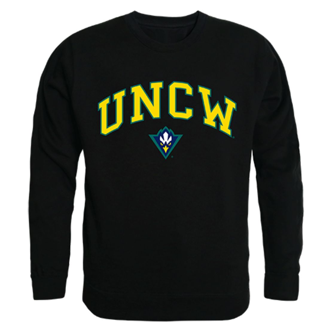 UNCW University of North Carolina Wilmington Campus Crewneck Pullover Sweatshirt Sweater Black-Campus-Wardrobe