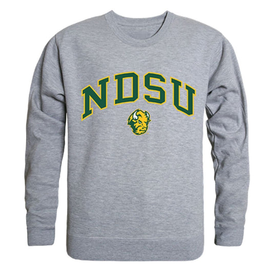 NDSU North Dakota State University Bison Campus Crewneck Pullover Sweatshirt Sweater Heather Grey-Campus-Wardrobe