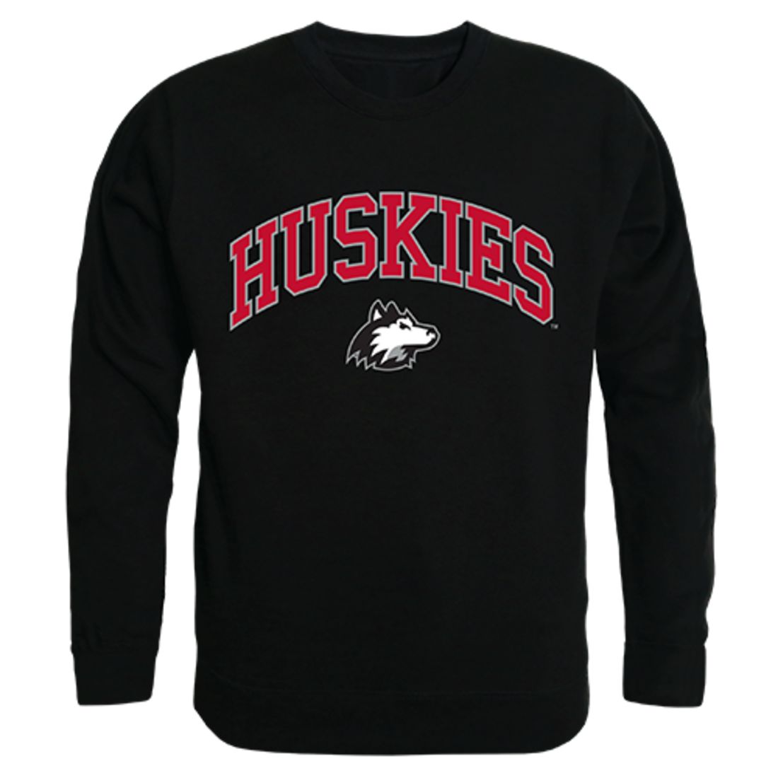 NIU Northern Illinois University Campus Crewneck Pullover Sweatshirt Sweater Black-Campus-Wardrobe