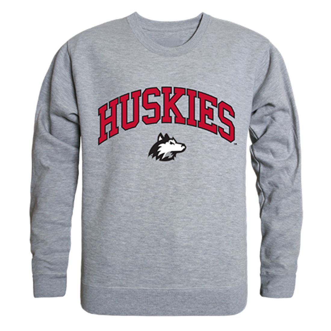 NIU Northern Illinois University Campus Crewneck Pullover Sweatshirt Sweater Heather Grey-Campus-Wardrobe