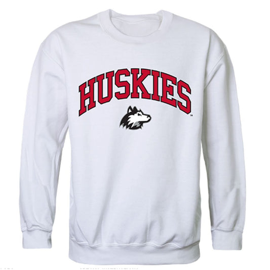NIU Northern Illinois University Campus Crewneck Pullover Sweatshirt Sweater White-Campus-Wardrobe