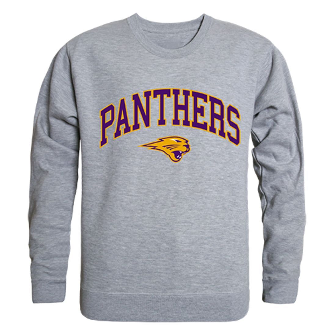 UNI University of Northen Iowa Campus Crewneck Pullover Sweatshirt Sweater Heather Grey-Campus-Wardrobe