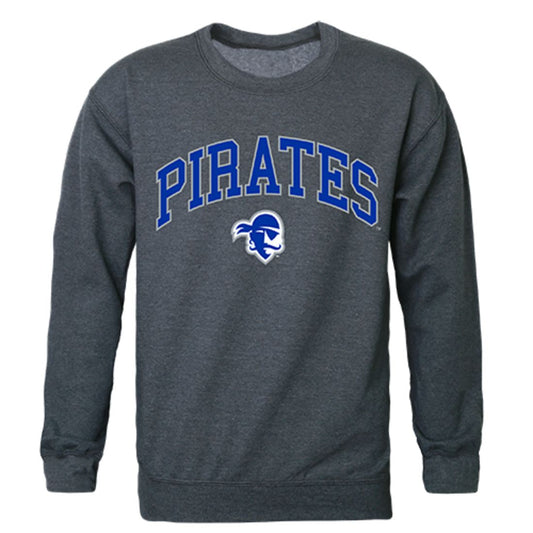 SHU Seton Hall University Campus Crewneck Pullover Sweatshirt Sweater Heather Charcoal-Campus-Wardrobe