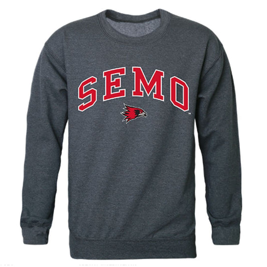 SEMO Southeast Missouri State University Campus Crewneck Pullover Sweatshirt Sweater Heather Charcoal-Campus-Wardrobe
