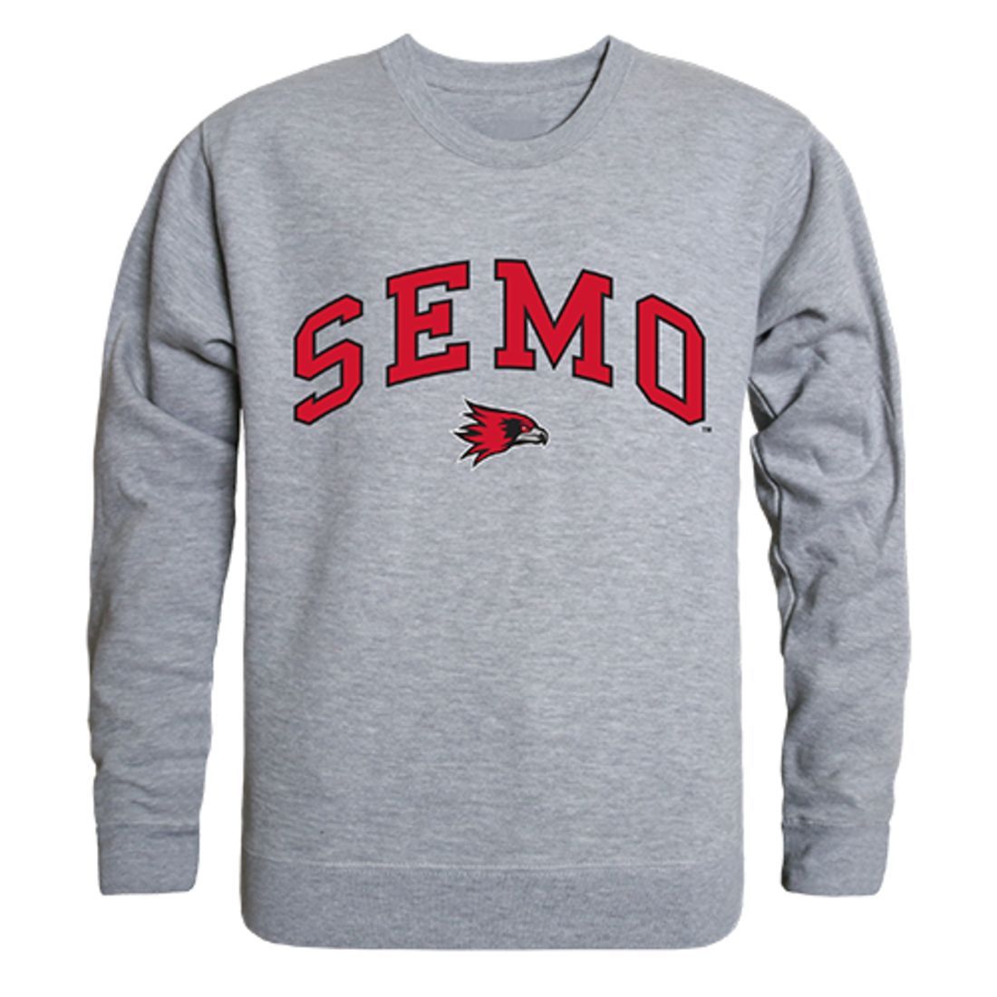 SEMO Southeast Missouri State University Campus Crewneck Pullover Sweatshirt Sweater Heather Grey-Campus-Wardrobe