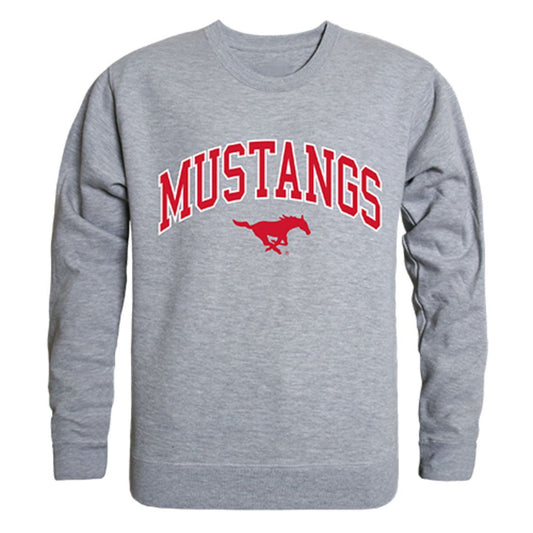 SMU Southern Methodist University Campus Crewneck Pullover Sweatshirt Sweater Heather Grey-Campus-Wardrobe