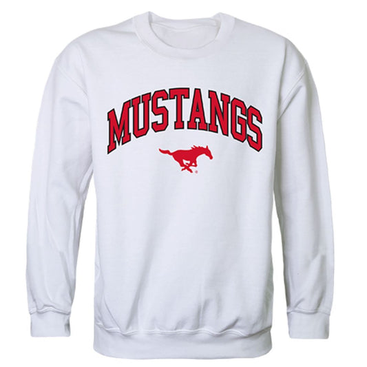 SMU Southern Methodist University Campus Crewneck Pullover Sweatshirt Sweater White-Campus-Wardrobe