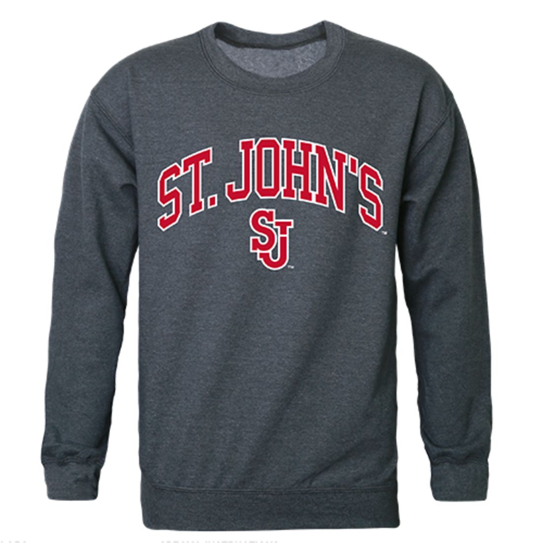 St. John's University Campus Crewneck Pullover Sweatshirt Sweater Heather Charcoal-Campus-Wardrobe