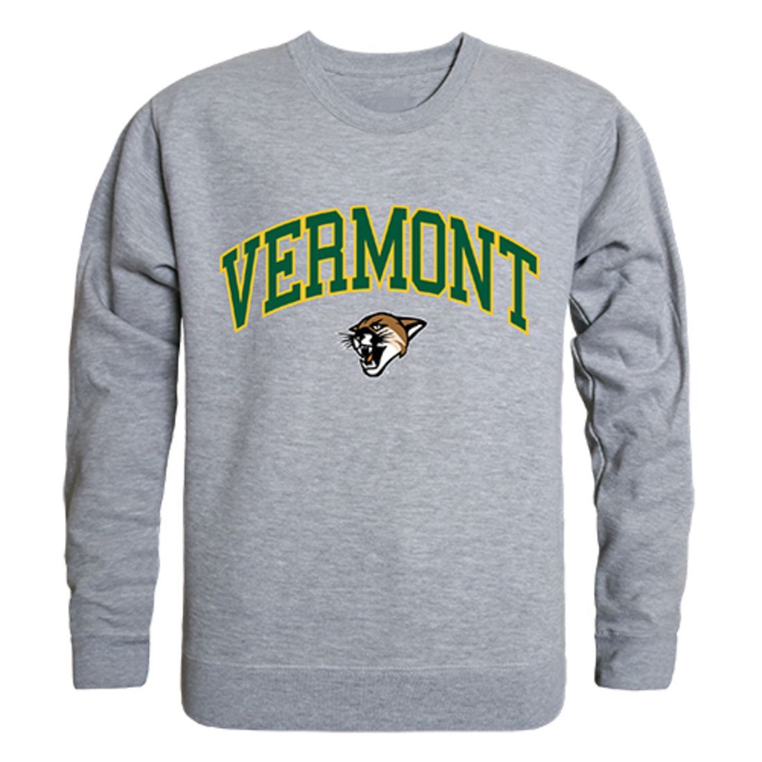 UVM University of Vermont Campus Crewneck Pullover Sweatshirt Sweater Heather Grey-Campus-Wardrobe