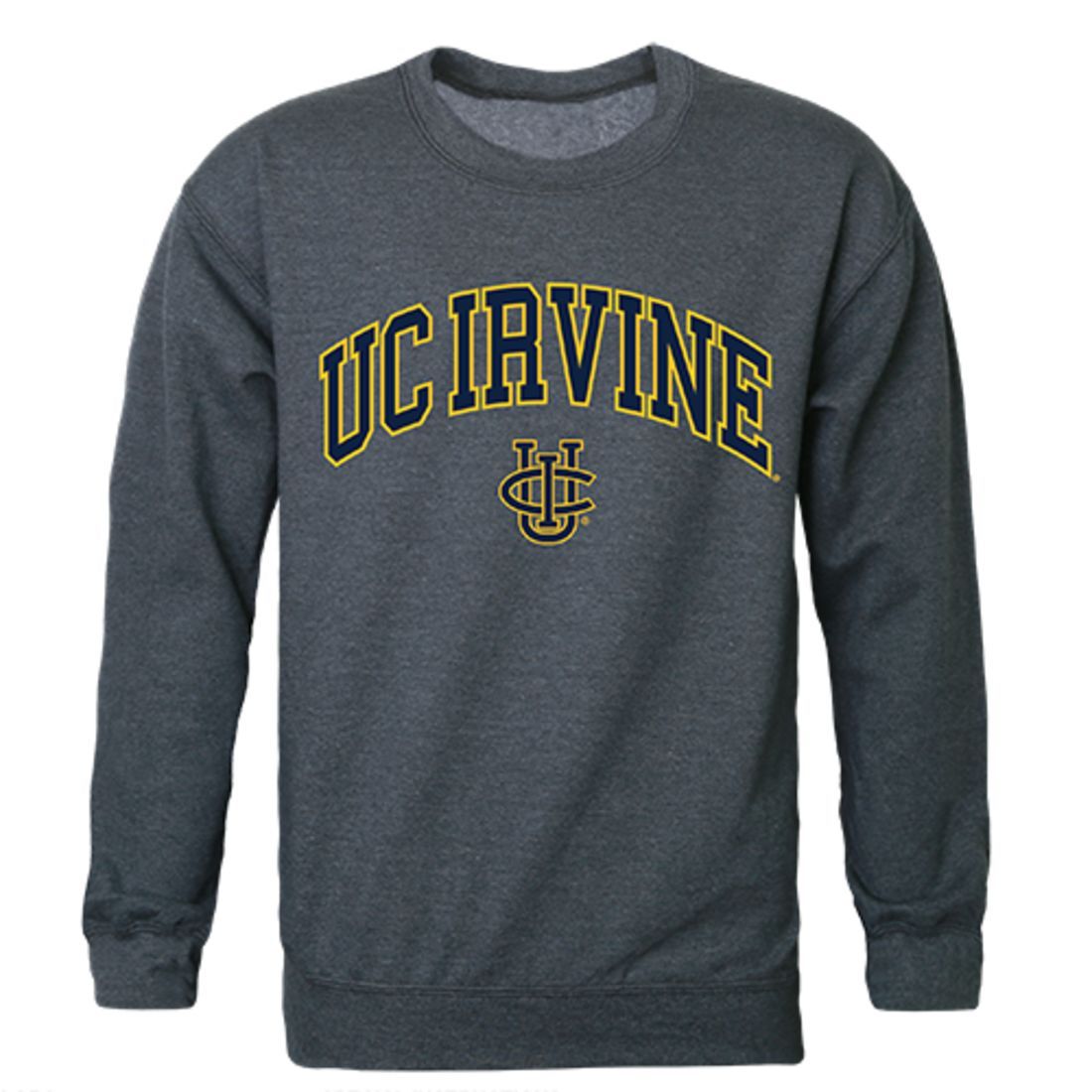 University of California UC Irvine Campus Crewneck Pullover Sweatshirt Sweater Heather Charcoal-Campus-Wardrobe