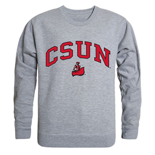 CSUN California State University Northridge Campus Crewneck Pullover Sweatshirt Sweater Heather Grey-Campus-Wardrobe