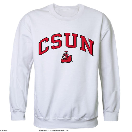 CSUN California State University Northridge Campus Crewneck Pullover Sweatshirt Sweater White-Campus-Wardrobe