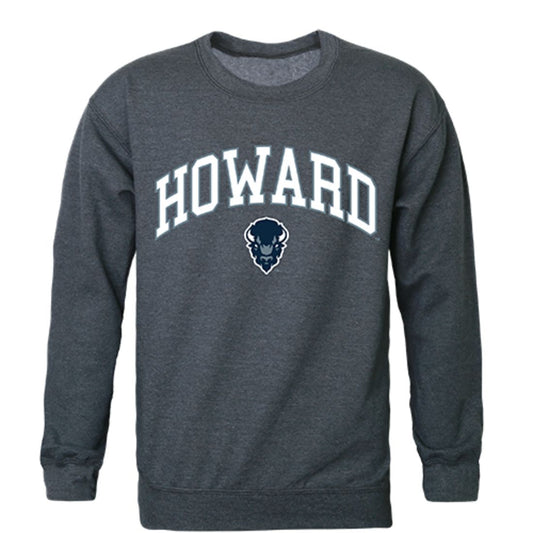 Howard University Campus Crewneck Pullover Sweatshirt Sweater Heather Charcoal-Campus-Wardrobe