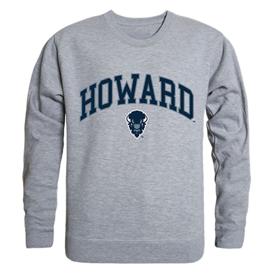 Howard University Campus Crewneck Pullover Sweatshirt Sweater Heather Grey-Campus-Wardrobe
