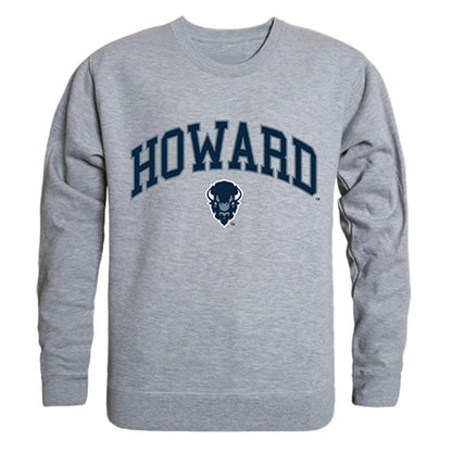 Howard University Campus Crewneck Pullover Sweatshirt Sweater Heather Grey-Campus-Wardrobe