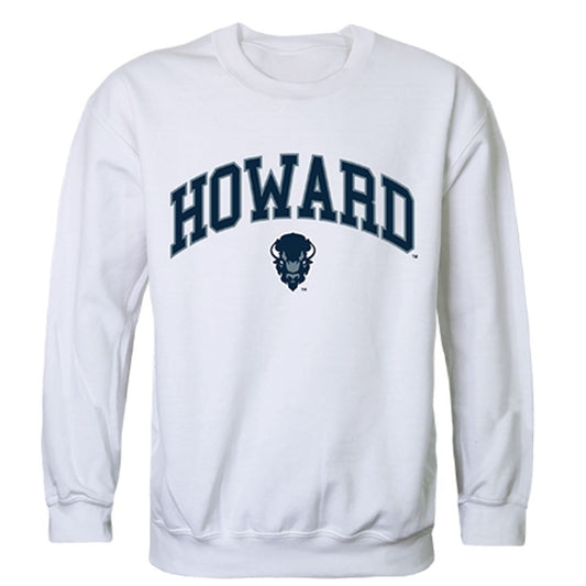 Howard University Campus Crewneck Pullover Sweatshirt Sweater White-Campus-Wardrobe