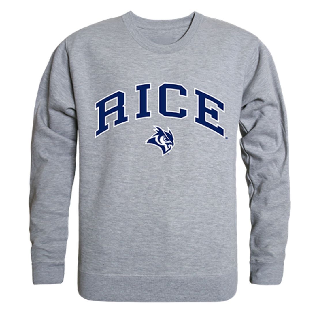 Rice University Campus Crewneck Pullover Sweatshirt Sweater Heather Grey-Campus-Wardrobe
