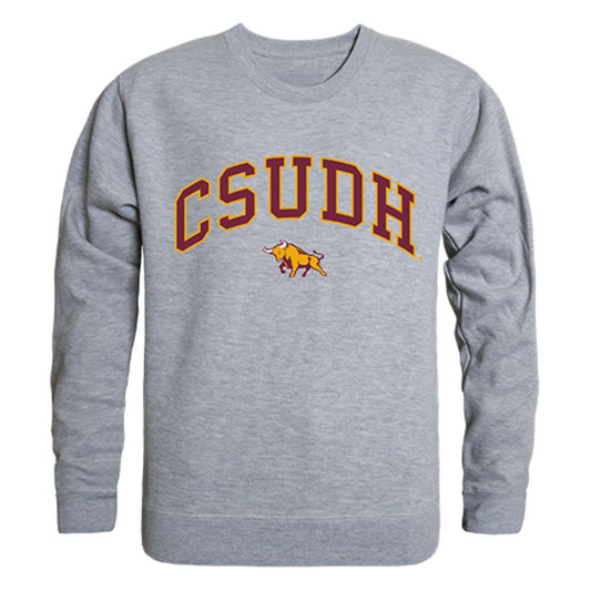 CSUDH California State University Dominguez Hills Campus Crewneck Pullover Sweatshirt Sweater Heather Grey-Campus-Wardrobe