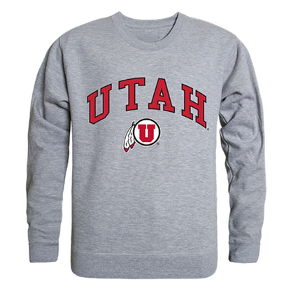 University of Utah Campus Crewneck Pullover Sweatshirt Sweater Heather Grey-Campus-Wardrobe