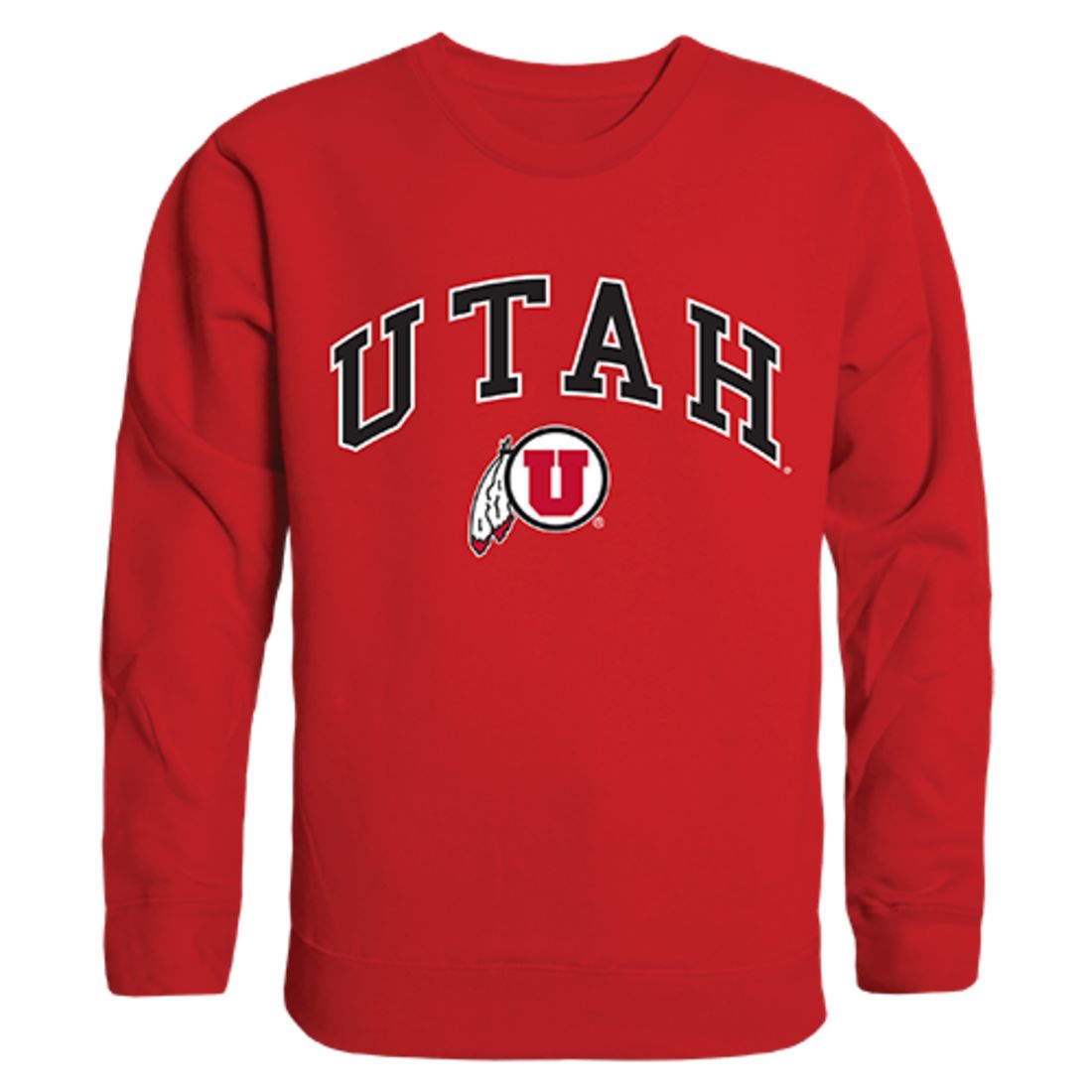 University of Utah Campus Crewneck Pullover Sweatshirt Sweater Red-Campus-Wardrobe