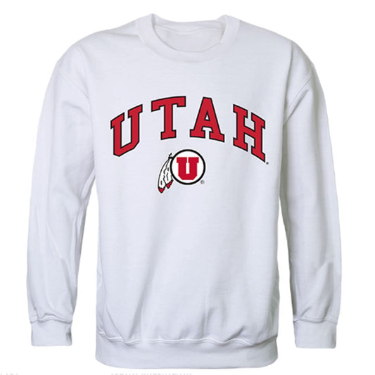 University of Utah Campus Crewneck Pullover Sweatshirt Sweater White-Campus-Wardrobe