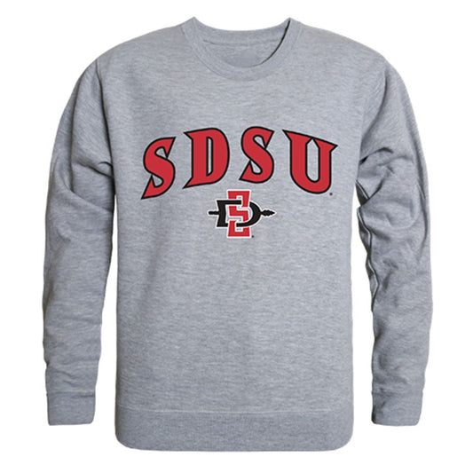 SDSU San Diego State University Campus Crewneck Pullover Sweatshirt Sweater Heather Grey-Campus-Wardrobe