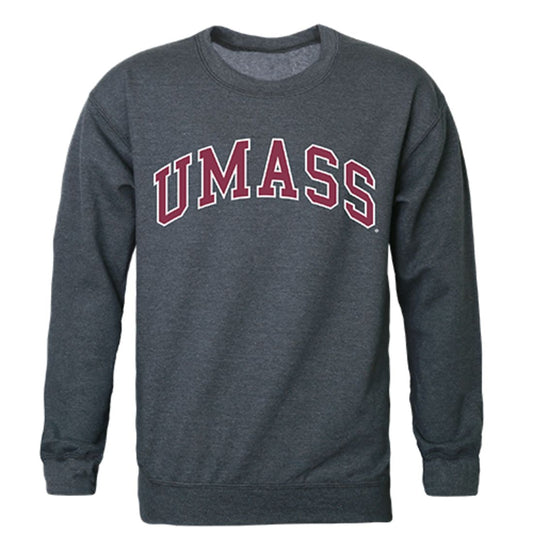 UMASS University of Massachusetts Amherst Campus Crewneck Pullover Sweatshirt Sweater Heather Charcoal-Campus-Wardrobe