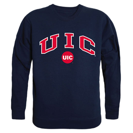 UIC University of Illinois at Chicago Campus Crewneck Pullover Sweatshirt Sweater Navy-Campus-Wardrobe