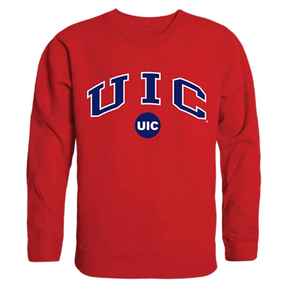 UIC University of Illinois at Chicago Campus Crewneck Pullover Sweatshirt Sweater Red-Campus-Wardrobe