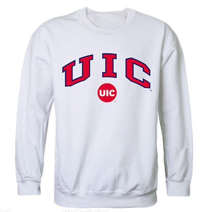 UIC University of Illinois at Chicago Campus Crewneck Pullover Sweatshirt Sweater White-Campus-Wardrobe