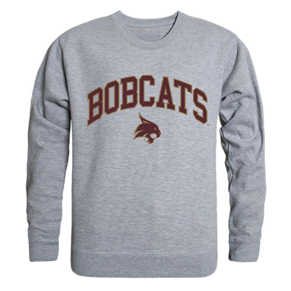 Texas State University Campus Crewneck Pullover Sweatshirt Sweater Heather Grey-Campus-Wardrobe