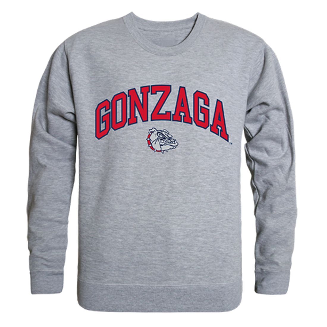 Gonzaga University Campus Crewneck Pullover Sweatshirt Sweater Heather Grey-Campus-Wardrobe
