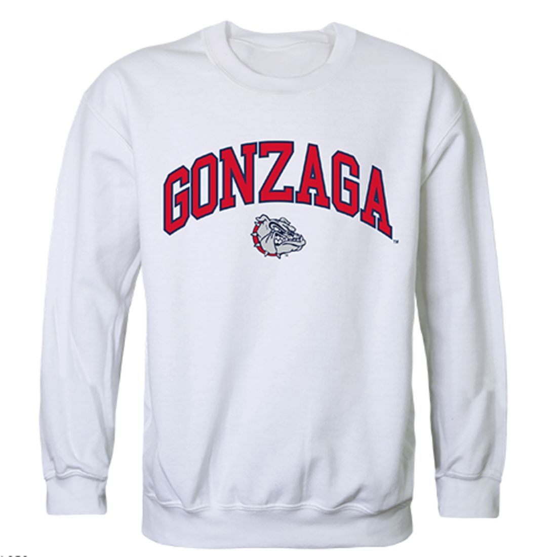 Gonzaga University Campus Crewneck Pullover Sweatshirt Sweater White-Campus-Wardrobe